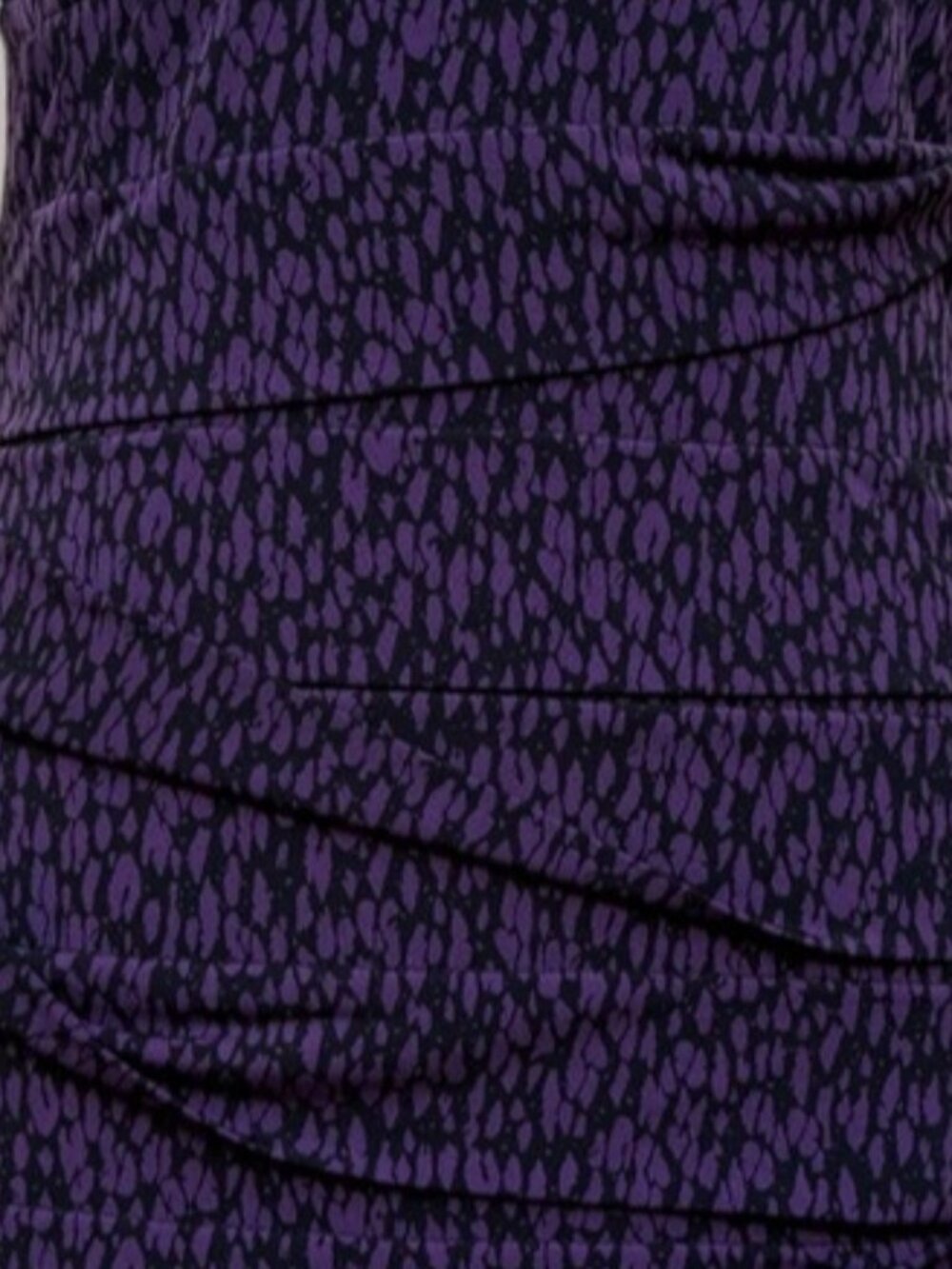 BCBGeneration Ruched Bodycon Mini Dress Purple Black Abstract Print Size Small - Picture 1 of 1